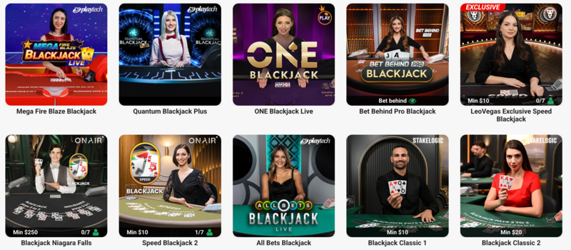 Different blackjack versions with unique rules